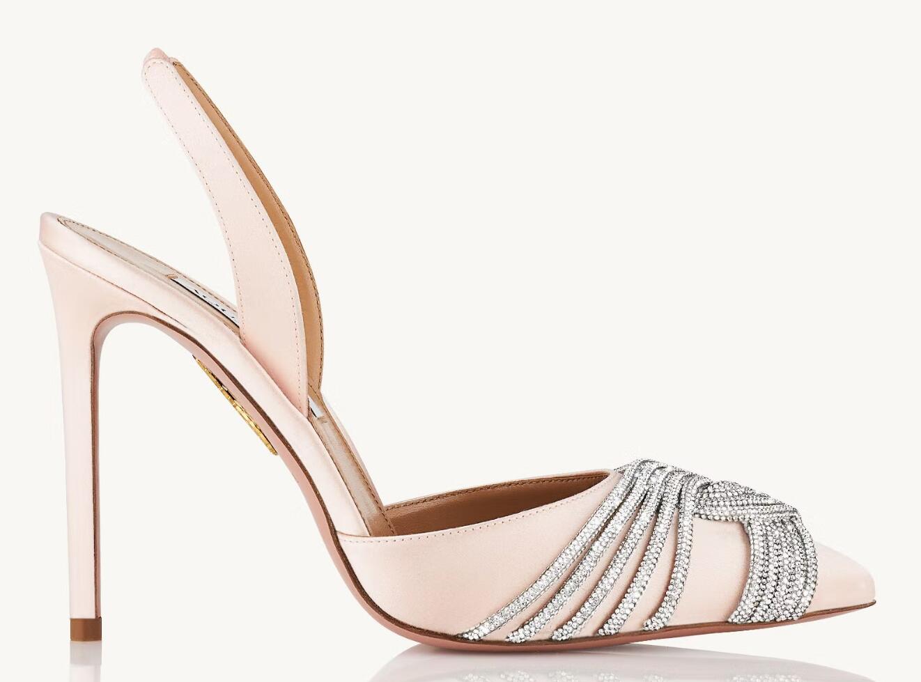 Fashion quality designers Shoes heels womens sandals Heels Gatsby Sling Satin party wedding dress heel sexy back strap leather sole sandal big size 35-43