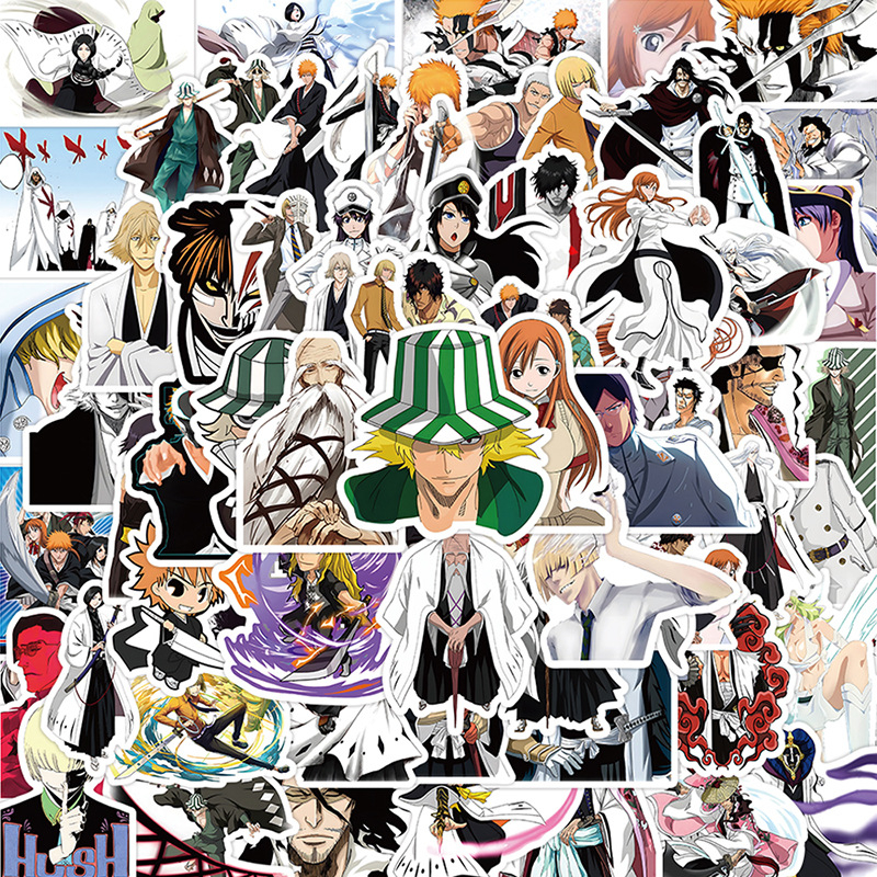 50Pcs Bleach Sticker Thousand-Year Blood War Graffiti Stickers for DIY Luggage Laptop Skateboard Motorcycle Bicycle Stickers