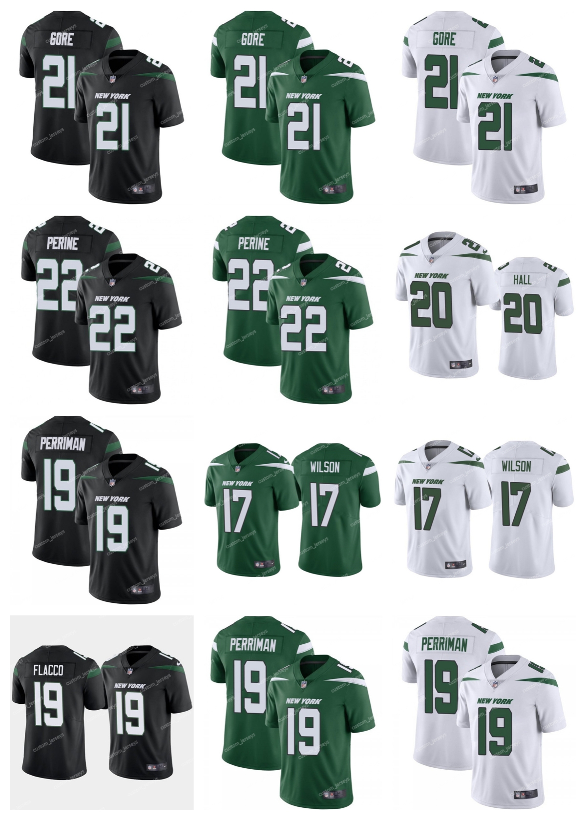 New York''Jets''Men Jersey Women Youth 17 Wilson 19 Perriman Flacco 20 Hall 21 Gore 22 Perine Custom Vapor Untouchable Limited Stitched''NFL''Football Jerseys, 15
New York''Jets''Men Jersey Women Youth 17 Wilson 19 Perriman Flacco 20 Hall 21 Gore 22 Perine Custom Vapor Untouchable Limited Stitched''NFL''Football Jerseys, 15