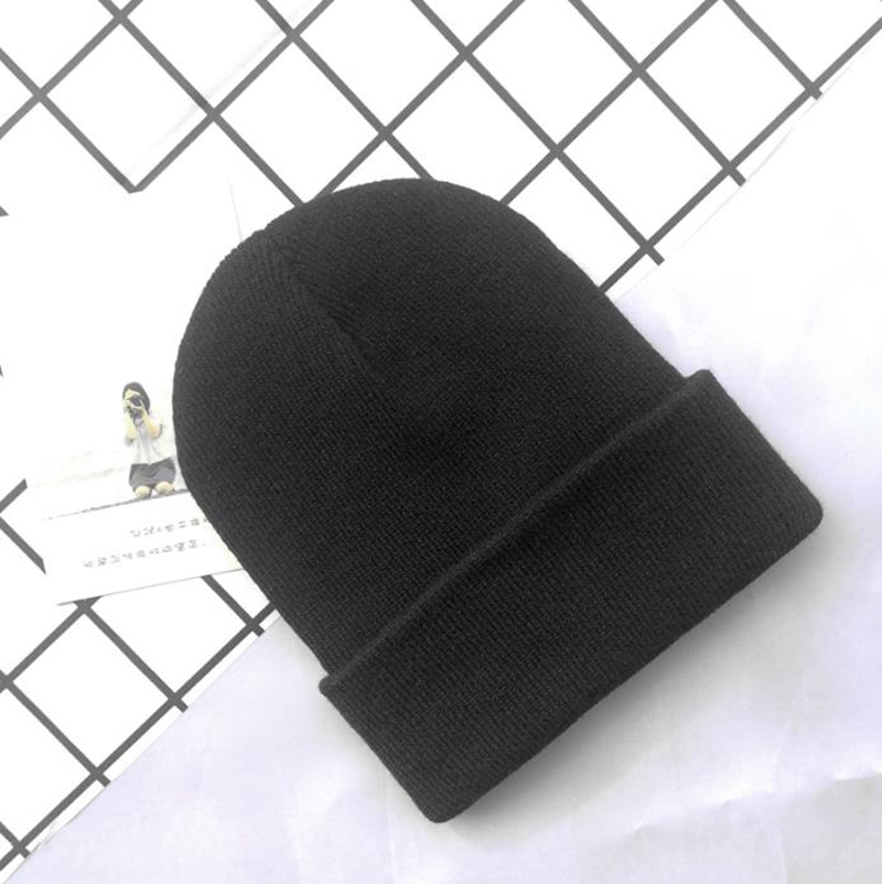 Kids Winter Beanies Hats Warm Cold Weather Woolen Hat Solid Acrylic Knit Stretchy Caps for Boys and Girls 27 Colors DW6814