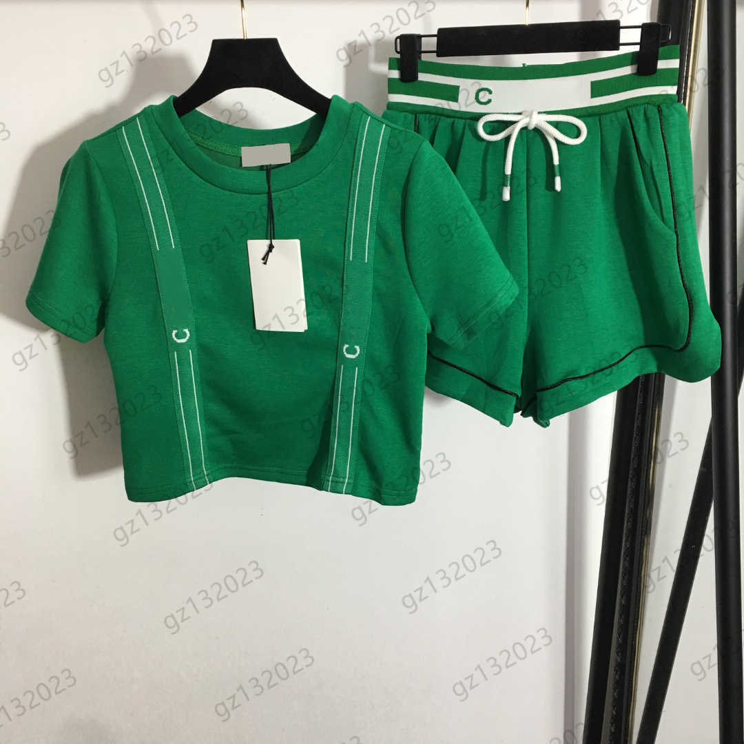 Womens Two Piece Pants Tracksuit Letter Ribbon Splicing Round Collar Short Sleeved Pullover T-shirt Drawstring Elastic Waist Casual Shorts Women Clothing
Womens Two Piece Pants Tracksuit Letter Ribbon Splicing Round Collar Short Sleeved Pullover T-shirt Drawstring Elastic Waist Casual Shorts Women Clothing