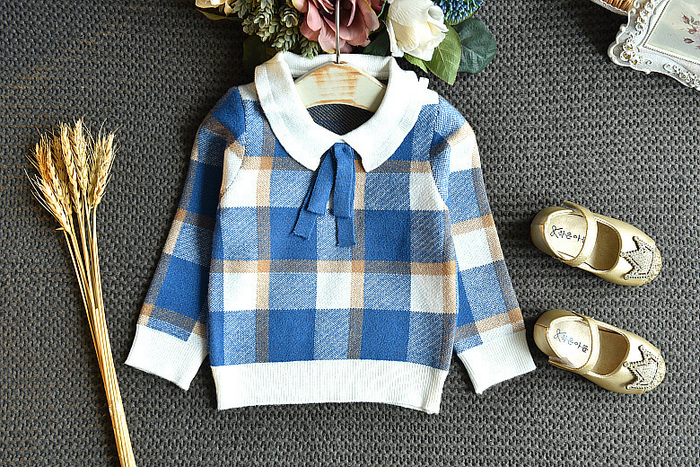 Clothing Sets Baby Girls Winter Clothes Christmas Outfits Kids Plaid Knit Sweater skirt Fall Girl Children Costume 221125