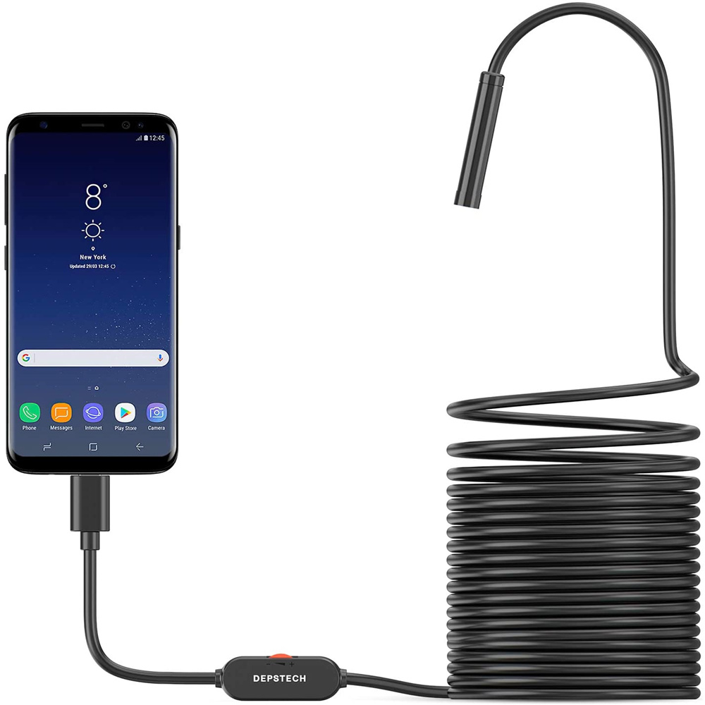 8MM HD Endoscope Camera USB Mini Waterproof 1-10M Hard Soft Cable Snake Tube Inspection Borescope Cameras For Android Smartphone Loptop PC Notebook 6 