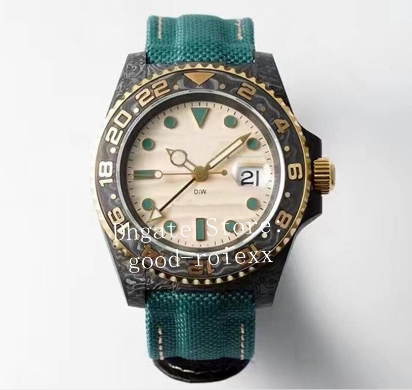 40mm Men Watches Carbon Fiber Men's Watch Diw Automatic Cal.3186 Movement Black Blue Green Arabic Velcro Fabric Eta Leather Strap Dive Sport Gold Gmt Wristwatches, Box
40mm Men Watches Carbon Fiber Men's Watch Diw Automatic Cal.3186 Movement Black Blue Green Arabic Velcro Fabric Eta Leather Strap Dive Sport Gold Gmt Wristwatches, Box