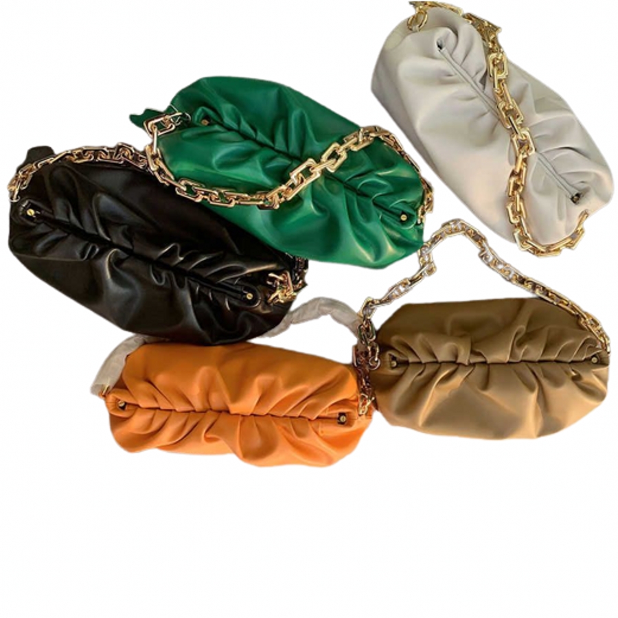 2022 women's real leather Big chain cloud bag soft wrinkled dumpling Shoulder Messenger large chain handbag designer fashion Clutch Bags, Green
2022 women's real leather Big chain cloud bag soft wrinkled dumpling Shoulder Messenger large chain handbag designer fashion Clutch Bags, Green