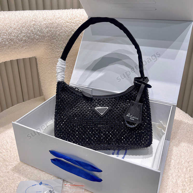 Prads Designer Re-Edition 2000 bags Rhinestone Hobo handbags Women Handbag Purse Shoulder Bag Delicate Small Fashion Tote 22cm KT1E, Red
Prads Designer Re-Edition 2000 bags Rhinestone Hobo handbags Women Handbag Purse Shoulder Bag Delicate Small Fashion Tote 22cm KT1E, Red