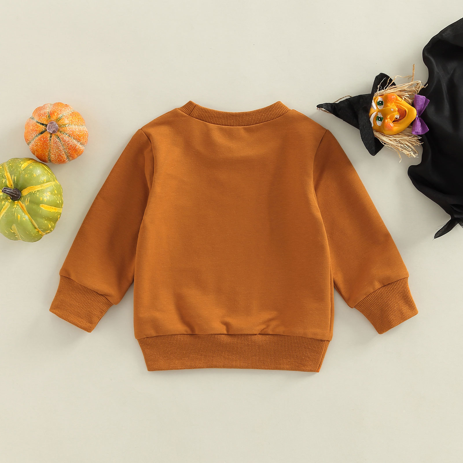Tshirts FOCUSNORM 06Y Halloween Kids Girls Boys Sweatshirt T Shirts Pumpkin Letter Printing Long Sleeve Pullover Outwear 221125