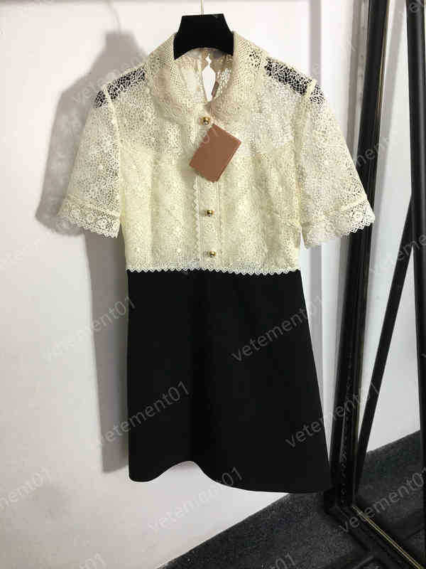 Designer Dresses Womens Panelled Chiffon Lace Breathable Short Sleeve Dress Luxury Women Summer Dresses For Wedding Party 0912
Designer Dresses Womens Panelled Chiffon Lace Breathable Short Sleeve Dress Luxury Women Summer Dresses For Wedding Party 0912