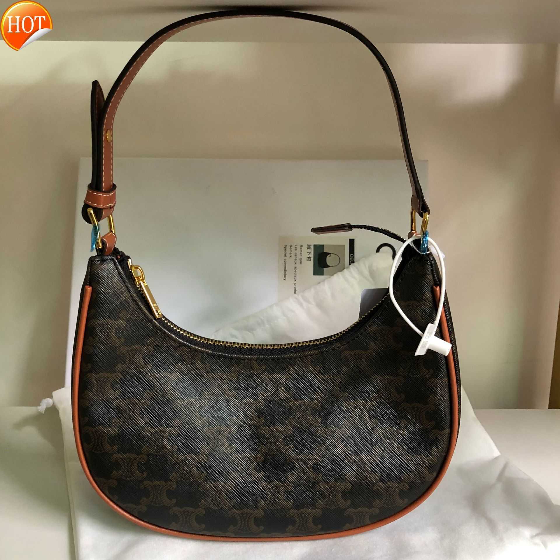 Women's Designer Bags Celi Arc De Triomphe Old Flower Underarm Bag Lisa Same Style One Shoulder Hand Held Crescent Premium Half Round Factory Direct Sales, Dark brown
Women's Designer Bags Celi Arc De Triomphe Old Flower Underarm Bag Lisa Same Style One Shoulder Hand Held Crescent Premium Half Round Factory Direct Sales, Dark brown
