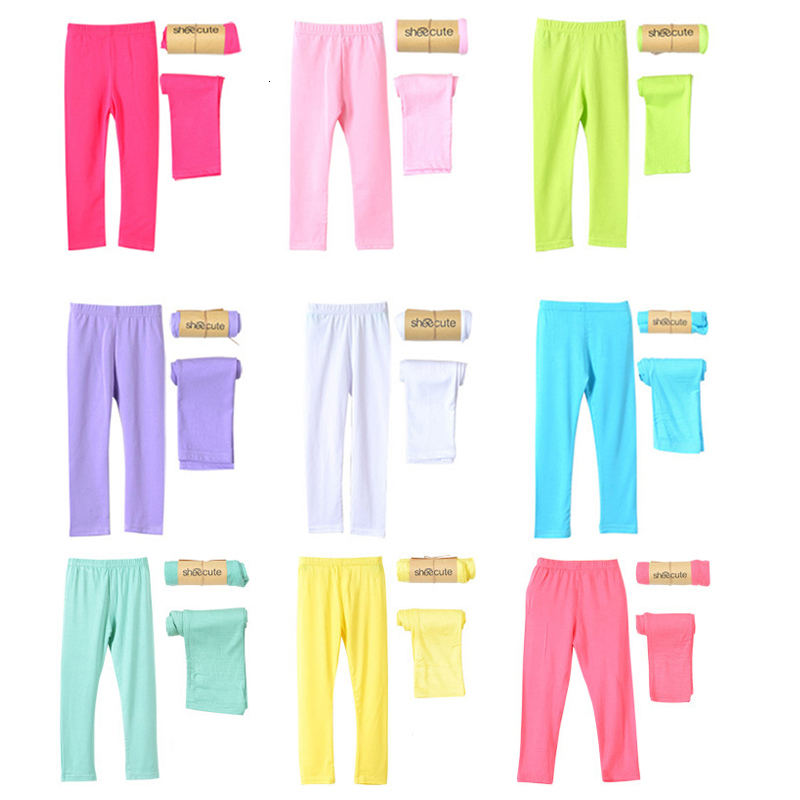 Trousers Girl Pants Soft Elastic Modal Cotton Kids Leggings Candy Color Girls Skinny Solid 213Y Children 221125