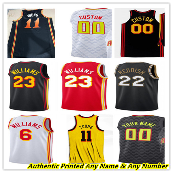 Printed Atlanta City Edition Basketball Jerseys Trae Young John Collins Dejounte Murray De'Andre Hunter Onyeka Okongwu Justin Holiday Aaron Clint Capela AJ Griffin