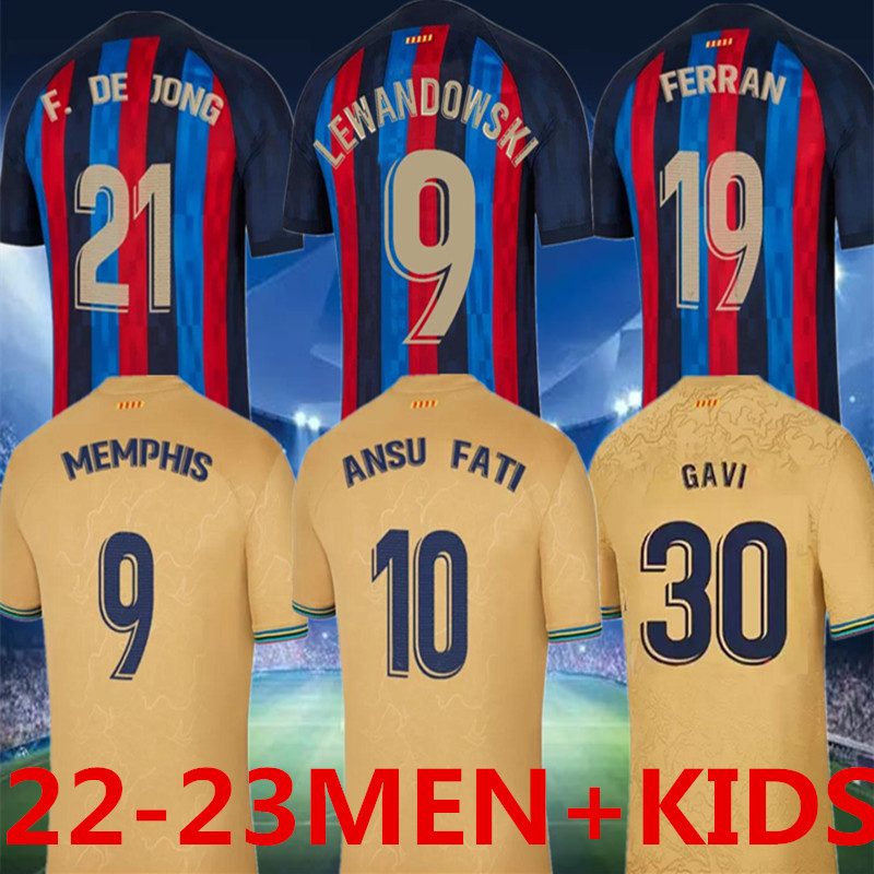 22/23 LEWANDOWSKI ANSU FATI Soccer Jerseys 2022 FERRAN ADAMA AUBA CHRISTENSEN O. DEMBELE PEDRI MEMPHIS DEST GAVI barcelona maillots football shirt kids kit uniform, Yellow
22/23 LEWANDOWSKI ANSU FATI Soccer Jerseys 2022 FERRAN ADAMA AUBA CHRISTENSEN O. DEMBELE PEDRI MEMPHIS DEST GAVI barcelona maillots football shirt kids kit uniform, Yellow