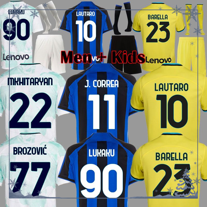 2022 2023 LUKAKU soccer jersey BARELLA INTERS DZEKO MILANS LAUTARO VIDAL J. CORREA 22 23 football shirt CALHANOGLU GAGLIARDINI Men kit Yellow 3rd Kids equpment 86549, League third
2022 2023 LUKAKU soccer jersey BARELLA INTERS DZEKO MILANS LAUTARO VIDAL J. CORREA 22 23 football shirt CALHANOGLU GAGLIARDINI Men kit Yellow 3rd Kids equpment 86549, League third