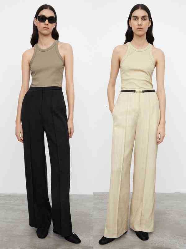 Women's T-Shirt Tank Short Sleeve Nordic Slim Design Threaded T-shirt With Round Neck Suspender L-shaped Vest Spring 5VPW