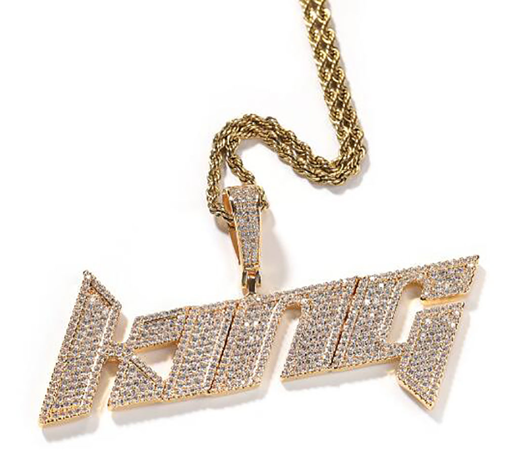 Custom Name Pendant Necklace For Men Women Iced Out Cubic Zirconia Prong Setting Intitial Letter Diy Personalized Charms Trap Rapper Hiphop Jewelry Bl