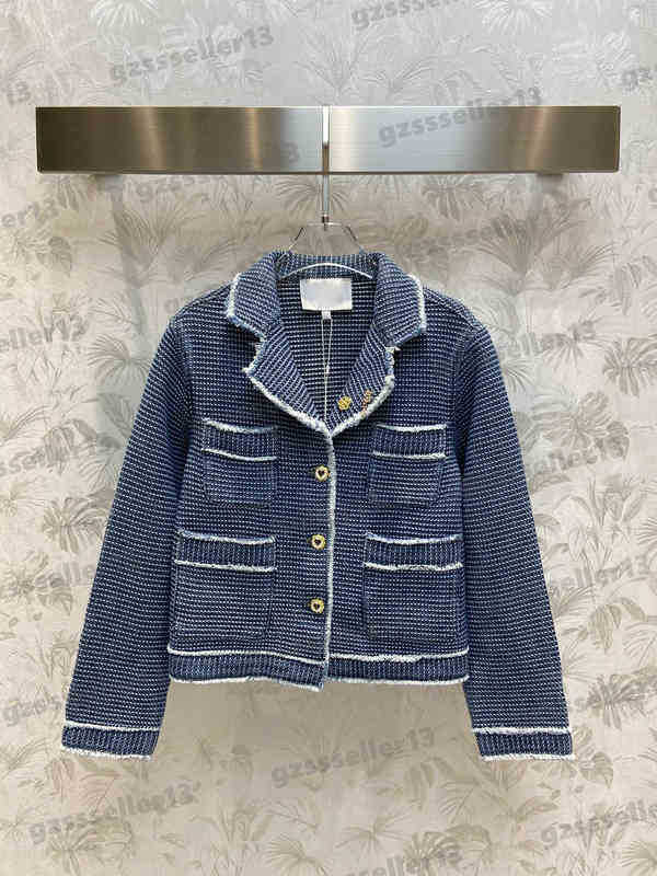 Designer Womens Jacket CNL Blazer Lapel Jackets Fashion Brand Checkered Textured Woven Denim Fabric Retro Blue Thin Section Cardigan Tops
Designer Womens Jacket CNL Blazer Lapel Jackets Fashion Brand Checkered Textured Woven Denim Fabric Retro Blue Thin Section Cardigan Tops