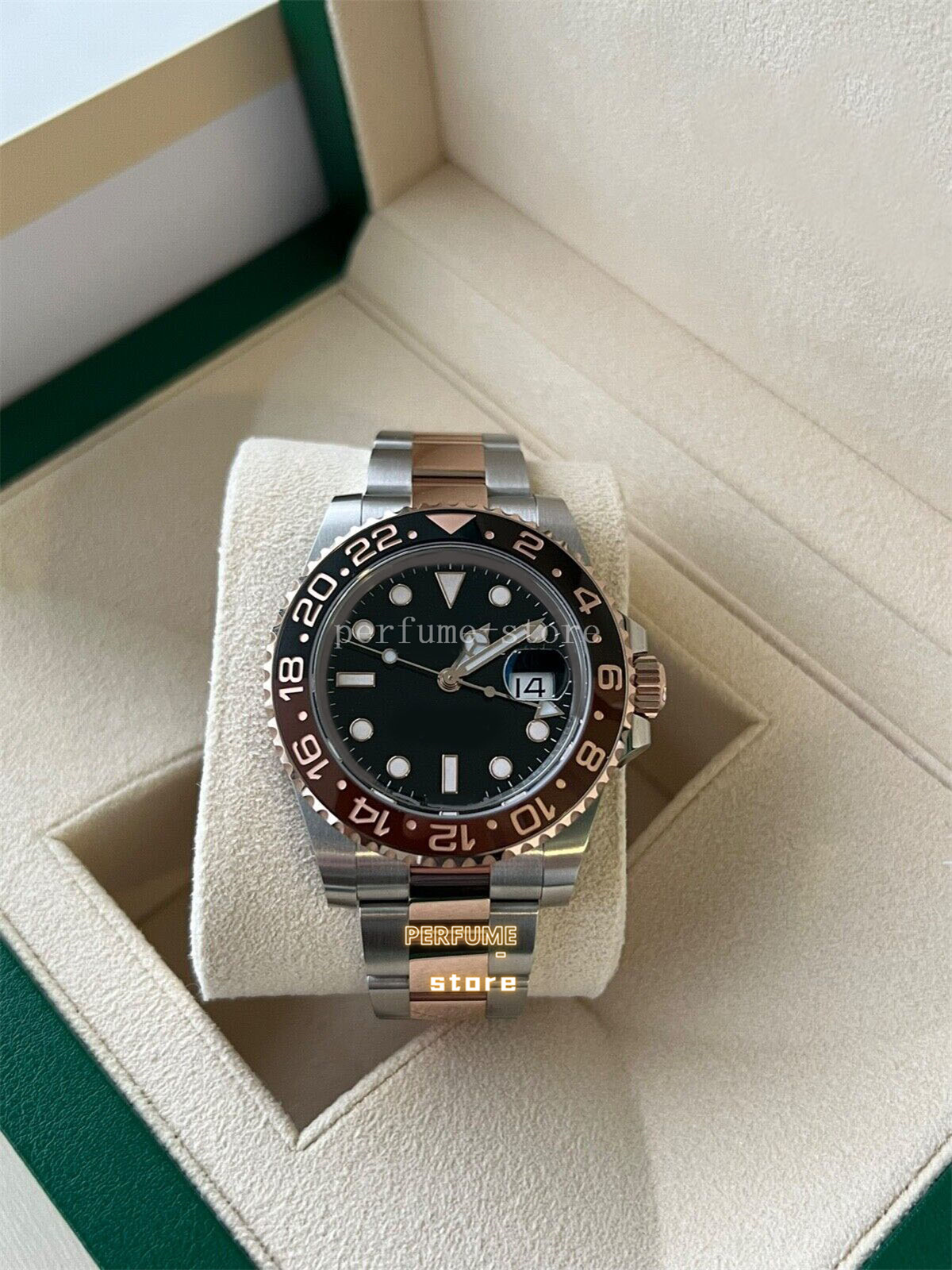 II Luxury Wristwatch Two-Tone Root Beer Rose Gold 40mm 126711CHNR gmt work Men's Automatic Watch
II Luxury Wristwatch Two-Tone Root Beer Rose Gold 40mm 126711CHNR gmt work Men's Automatic Watch