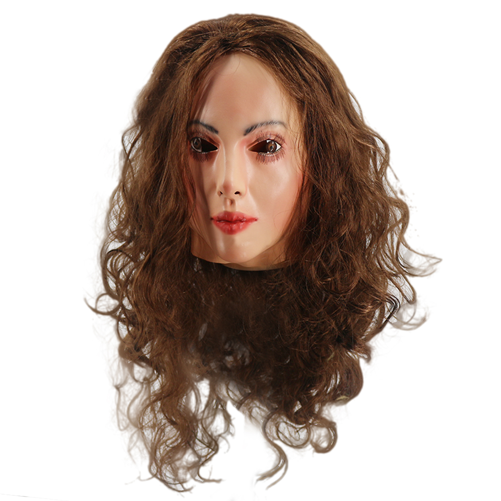 2023 Realistic Female Latex Face Mask Woman Halloween Cosplay Mask with Wig Lady Crossdressing Sissy Transgender Costume dress up
2023 Realistic Female Latex Face Mask Woman Halloween Cosplay Mask with Wig Lady Crossdressing Sissy Transgender Costume dress up