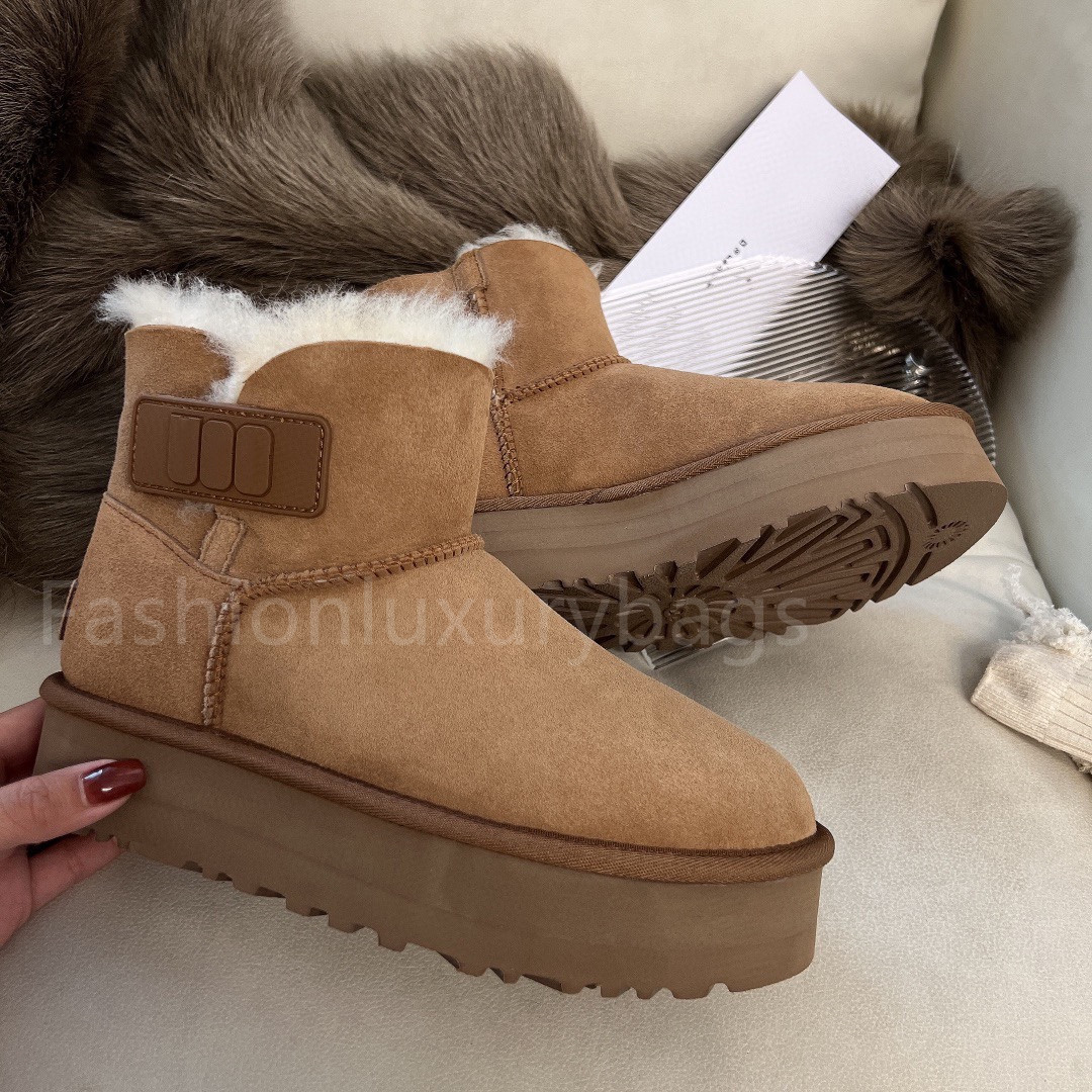 Classic Mini Platform Boots Designer Women Men Snow Boots Real Leather Thick Bottom Brown Slip-on Australia Australian Booties Winter Bottes High quality belt box, Make up the difference
Classic Mini Platform Boots Designer Women Men Snow Boots Real Leather Thick Bottom Brown Slip-on Australia Australian Booties Winter Bottes High quality belt box, Make up the difference