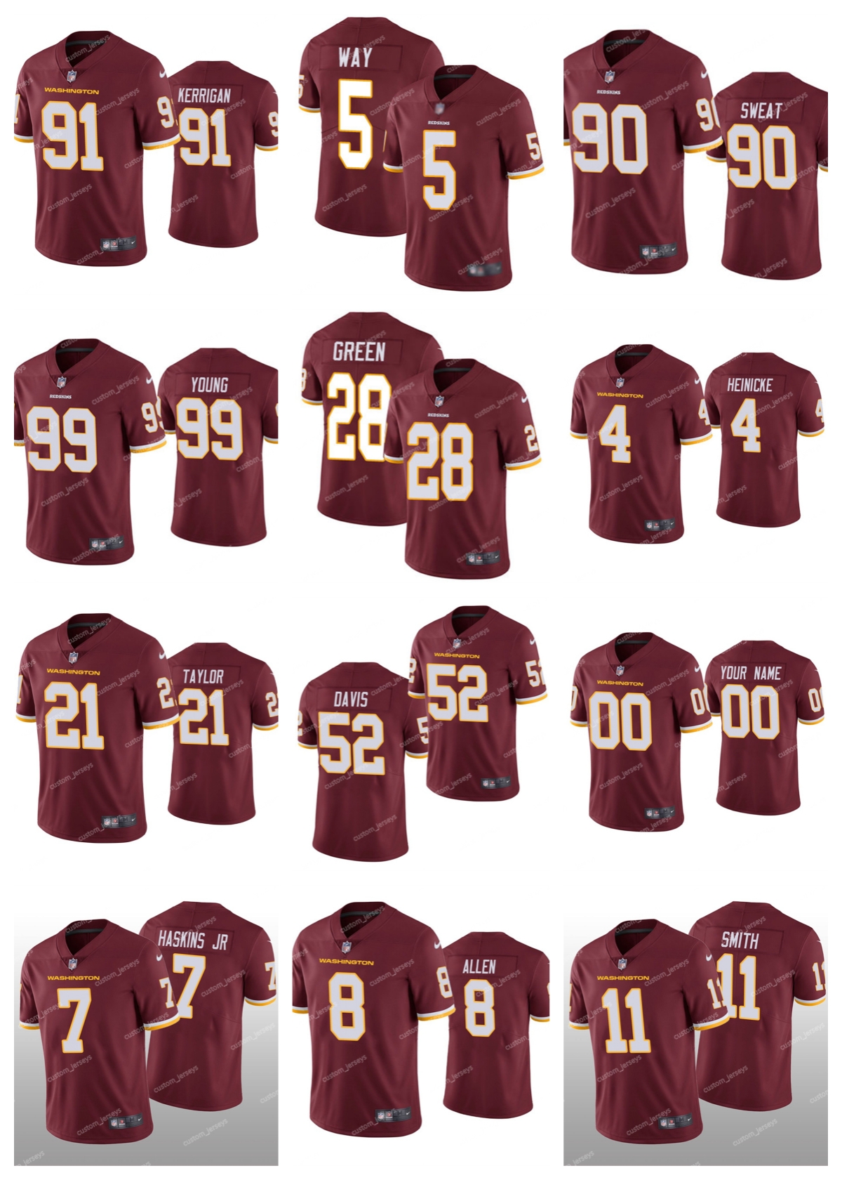 Washington''Commanders''Men Jersey 4 Heinicke 21 Taylor 52 Davis 7 Haskin 8 Allen 11 Smith 17 McLaurin Vapor Untouchable Limited Stitched''NFL''Football Jersey
Washington''Commanders''Men Jersey 4 Heinicke 21 Taylor 52 Davis 7 Haskin 8 Allen 11 Smith 17 McLaurin Vapor Untouchable Limited Stitched''NFL''Football Jersey