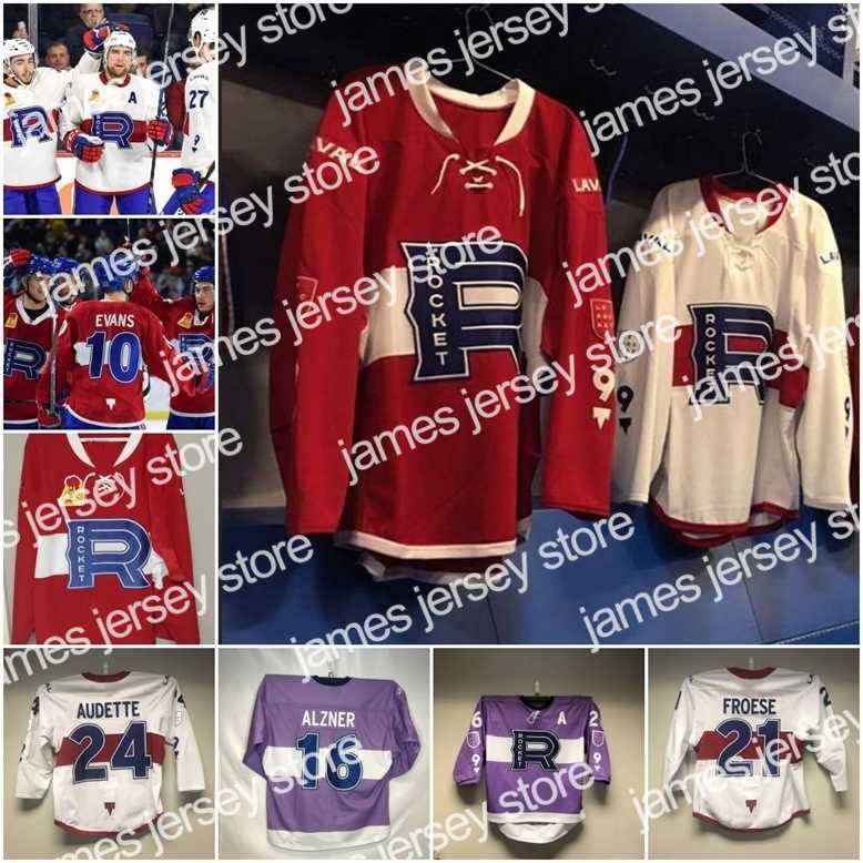 College Hockey Wears W25 McCARRON Laval Rocket Jersey EVANS PARISI TAORMINA BELZILE HOLLAND JEVPALOVS HUDON RICHARD FROESE SHINKARUK AUDETTE ALZNER POEHLING