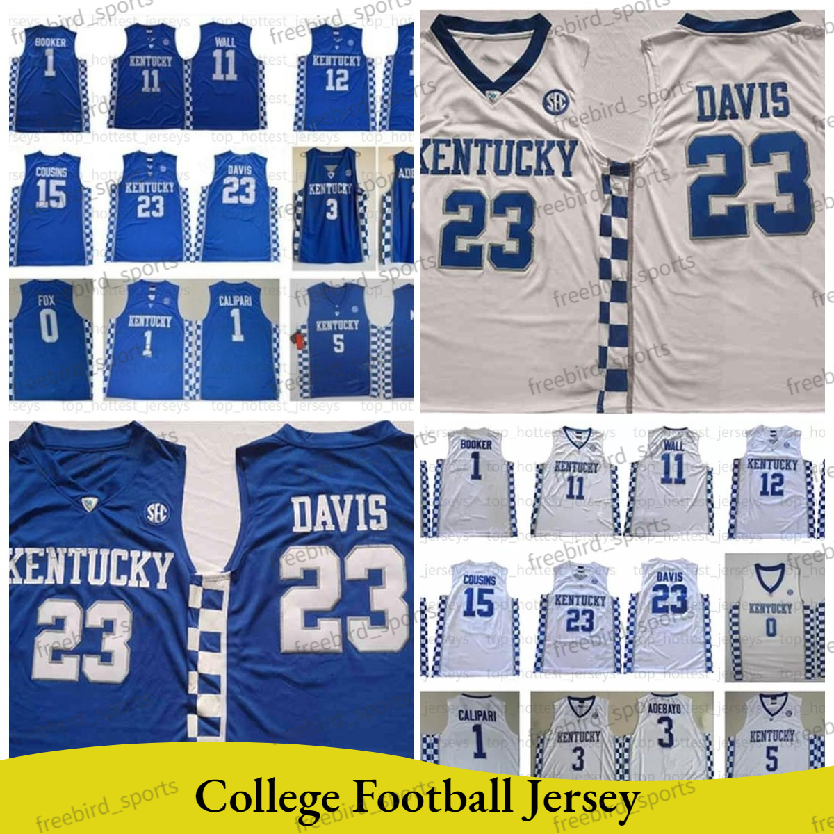 Kentucky Wildcats NCAA Basketball Jersey College Devin 1 Booker John Wall Davis Karl Anthony Towns Demarcus Cousins Primos Malik Monk Fox 5 Blue Men Jerseys
Kentucky Wildcats NCAA Basketball Jersey College Devin 1 Booker John Wall Davis Karl Anthony Towns Demarcus Cousins Primos Malik Monk Fox 5 Blue Men Jerseys