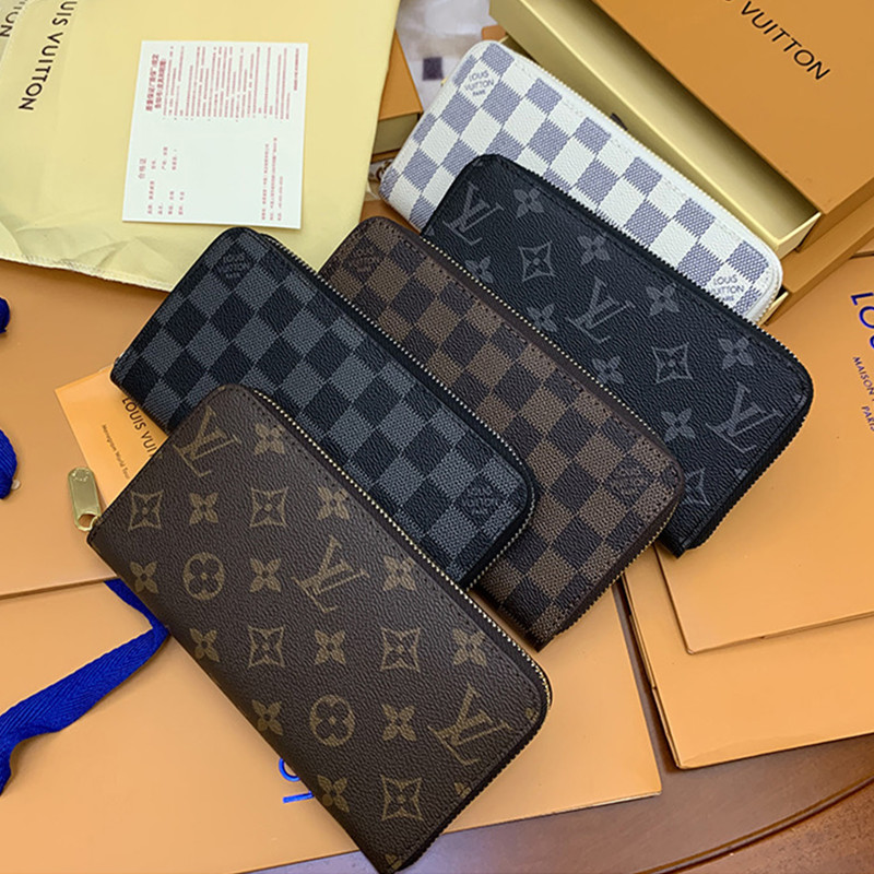 Fashion high quality leather printing Long wallets Louis Vuitton wallet single zipper wallets Men Women ladies long classical clutch purse card With box gift gg g
Fashion high quality leather printing Long wallets Louis Vuitton wallet single zipper wallets Men Women ladies long classical clutch purse card With box gift gg g