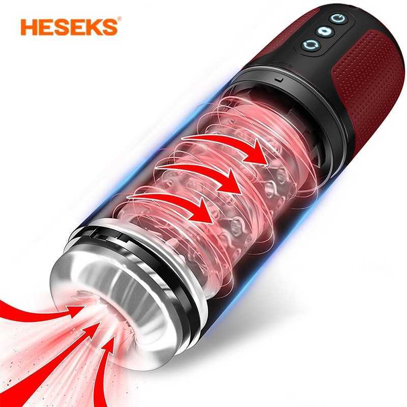 Masseur de jouets sexuels Heseks Automatique sucer rotatif Mâle Masturbator Cup étanche avec 7 modes d'aspiration sous vide Toys pour hommes 18