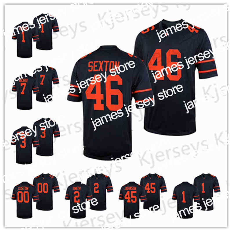 Football 46 Jeffrey Sexton Jersey Collin Eaddy Daniel Beard Jacob Birmelin Cole Smith Johnson Princeton Tigers 2021-22 Ivy League Football Co