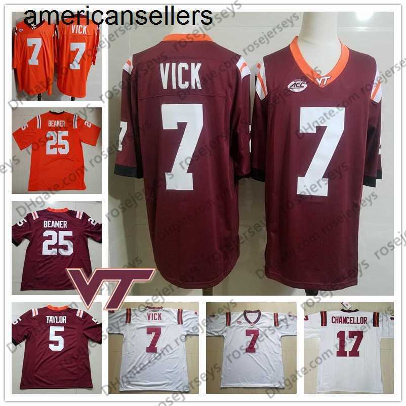 Customized Virginia Tech Hokies #7 Michael Vick 5 Tyrod Taylor 17 Kam Chancellor 25 Frank Beamer 78 Bruce Smith Red Retired Jersey, Orange
Customized Virginia Tech Hokies #7 Michael Vick 5 Tyrod Taylor 17 Kam Chancellor 25 Frank Beamer 78 Bruce Smith Red Retired Jersey, Orange