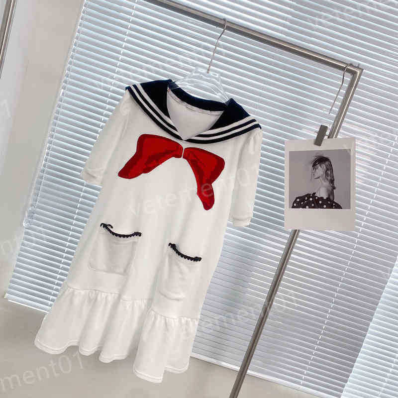 Womens Dresses Casual Navy Neck Student Style Bow DressHigh Quality Dress Luxury Comfortable Designer Dresses Woman Clothing 0912
Womens Dresses Casual Navy Neck Student Style Bow DressHigh Quality Dress Luxury Comfortable Designer Dresses Woman Clothing 0912