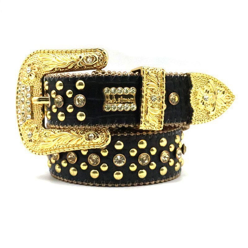 Rhinestone belt flash drill rivet alloy pin buckle personalized fashion mens designer Belts for men women Leather ladies jeans belts multicolour cinturones man, Width 3.8cm
Rhinestone belt flash drill rivet alloy pin buckle personalized fashion mens designer Belts for men women Leather ladies jeans belts multicolour cinturones man, Width 3.8cm