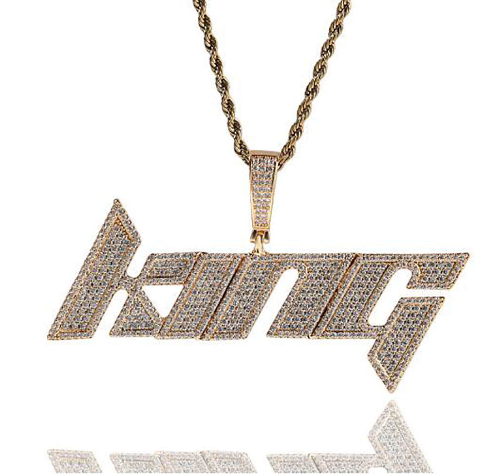 Custom Name Pendant Necklace For Men Women Iced Out Cubic Zirconia Prong Setting Intitial Letter Diy Personalized Charms Trap Rapper Hiphop Jewelry Bl