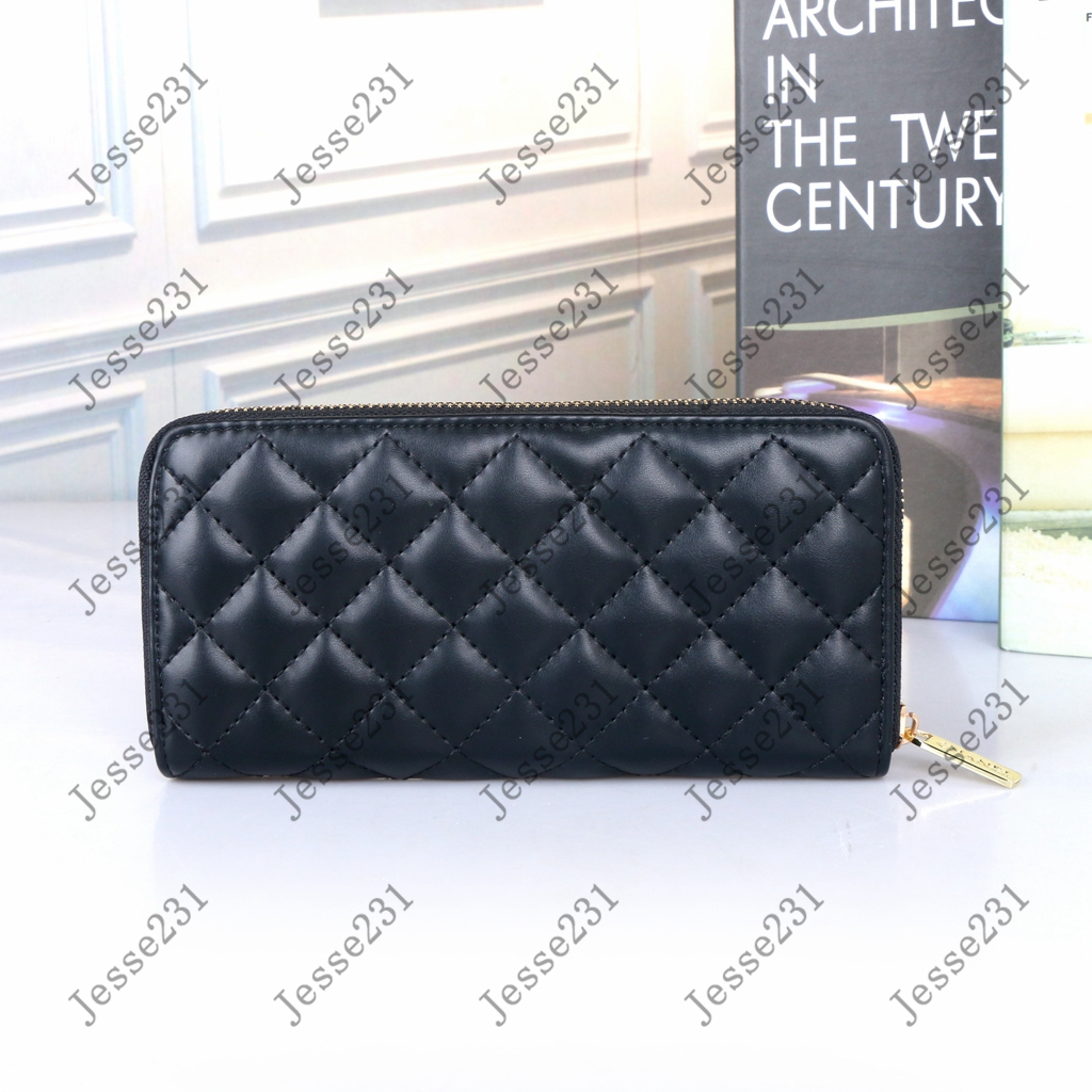 Luxury Brand Designer Wallets womens pu Leather zipper Wallet Women men Zipper Long Holders Coin Purse Woman Shows Exotic Clutch Card Case Holder Wallets 4 colors