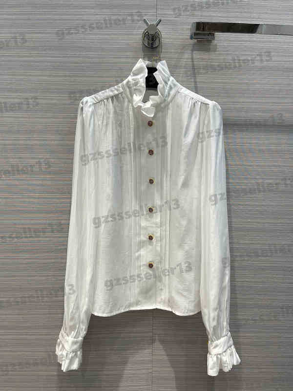 Womens Blouses Tops Cha White Designer Blouse Court Style Pleated Stand Collar Shirts Cotton Breathable Comfort Long Sleeve Luxury Top, Extra shipping
Womens Blouses Tops Cha White Designer Blouse Court Style Pleated Stand Collar Shirts Cotton Breathable Comfort Long Sleeve Luxury Top, Extra shipping