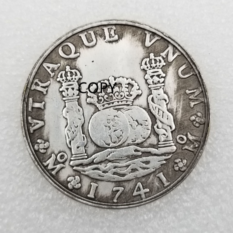 Vtraque Vnum 1741 Copy Specie Metal Crafts V. D .G. Hispan ET IND Rex PHILIP Commemorative Coins
Vtraque Vnum 1741 Copy Specie Metal Crafts V. D .G. Hispan ET IND Rex PHILIP Commemorative Coins
