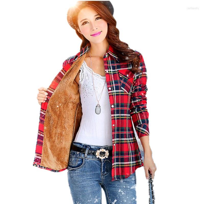 Women's Blouses Women's & Shirts Women's Casual Clothing Lady Checked Winter Warm Velvet Thick Plaid Flannel Shirt Tops For Female, 8898 1
Women's Blouses Women's & Shirts Women's Casual Clothing Lady Checked Winter Warm Velvet Thick Plaid Flannel Shirt Tops For Female, 8898 1