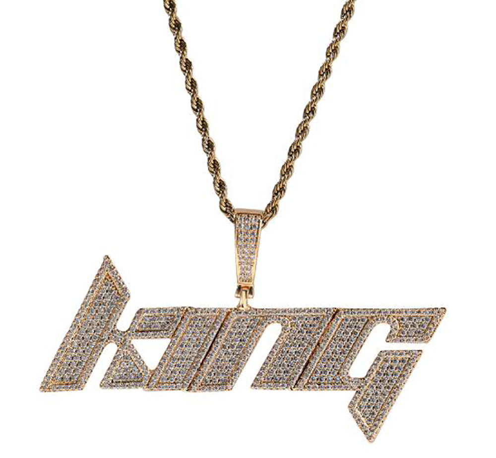 Custom Name Pendant Necklace For Men Women Iced Out Cubic Zirconia Prong Setting Intitial Letter Diy Personalized Charms Trap Rapper Hiphop Jewelry Bl