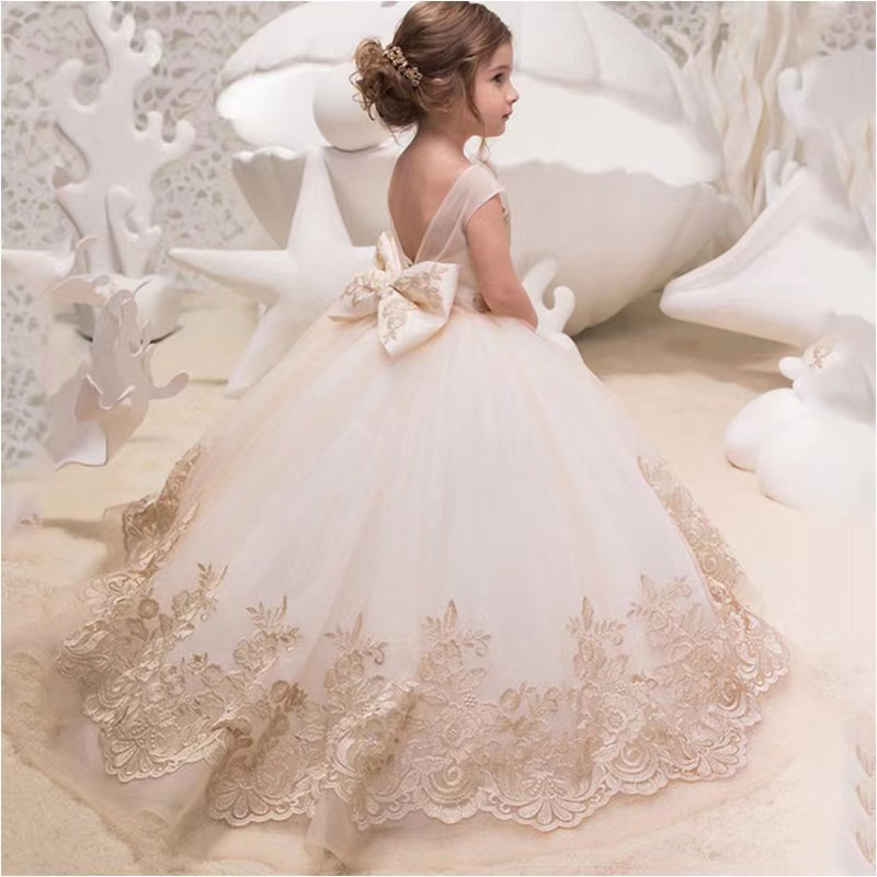 Wer Girls Dresses Dubai Style Daughter Toddler Pretty Kids Pageant Formal First Holy Communion Gown For Country Garden Church 403 6660311