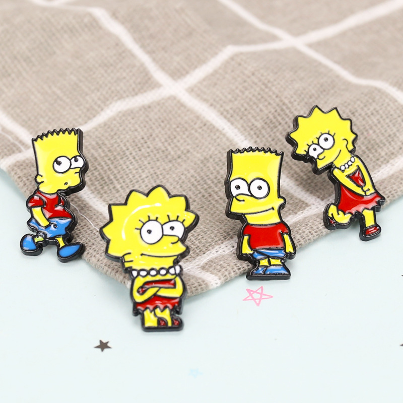 Japan Simpson brooch Cartoon Clothes Bag Decoration Creative Funny brooch Zinc alloy electroplating oil dripping pin Cross border wholesale, Color #1
Japan Simpson brooch Cartoon Clothes Bag Decoration Creative Funny brooch Zinc alloy electroplating oil dripping pin Cross border wholesale, Color #1