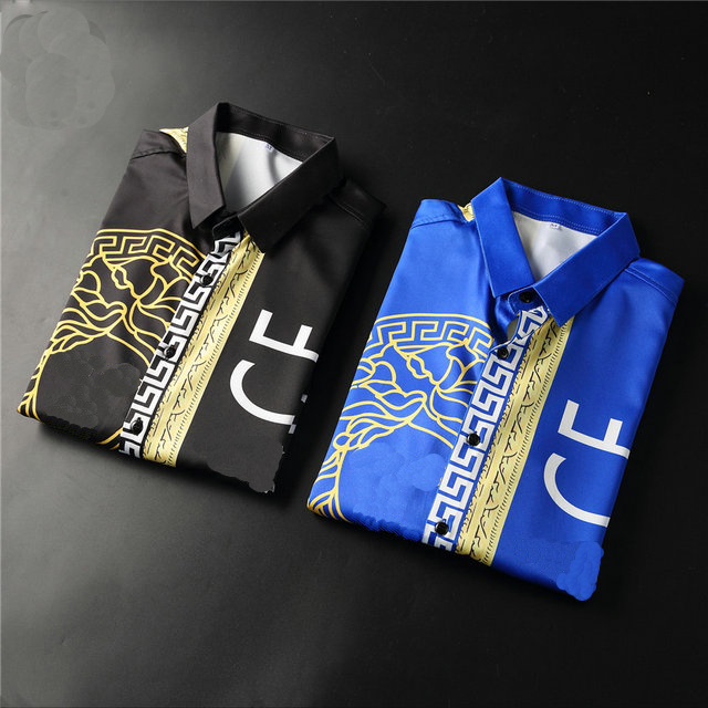 2023 Spring and Autumn Men's Shirt British Long Sleeve Top Printed Ruffian Handsome Korean Version Slim Four Seasons Fashion Shirt, Blue
2023 Spring and Autumn Men's Shirt British Long Sleeve Top Printed Ruffian Handsome Korean Version Slim Four Seasons Fashion Shirt, Blue