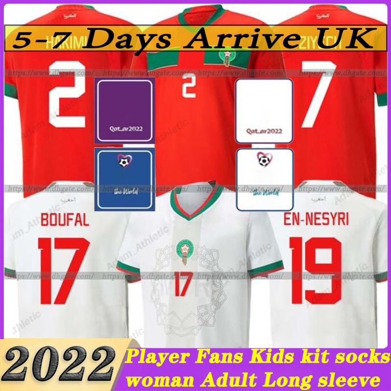 2022 Moroccan soccer jerseys HAKIMI Maillot marocain ZIYECH EN-NESYRI football shirts men kids kit HARIT SAISS IDRISSI BOUFAL jersey Maroc national team shirt 22 23, 2022 players version away patch
2022 Moroccan soccer jerseys HAKIMI Maillot marocain ZIYECH EN-NESYRI football shirts men kids kit HARIT SAISS IDRISSI BOUFAL jersey Maroc national team shirt 22 23, 2022 players version away patch