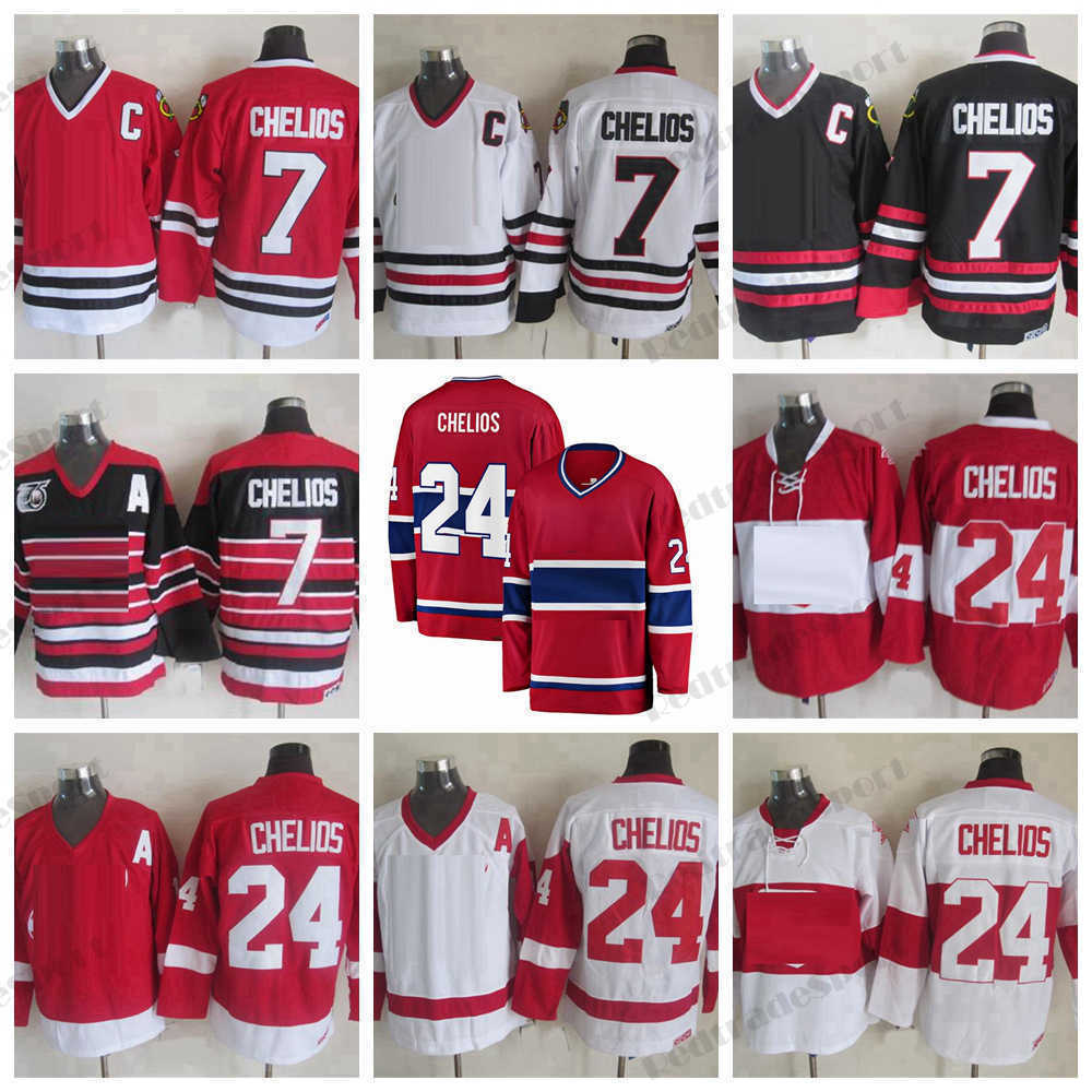 Retro Chris Chelios #7 Hockey Jerseys Vintage 1992 Mens Red Black #24 Classic Stitched Shirts 75th C Patch''Nhl''shirt, Black7 
Retro Chris Chelios #7 Hockey Jerseys Vintage 1992 Mens Red Black #24 Classic Stitched Shirts 75th C Patch''Nhl''shirt, Black7