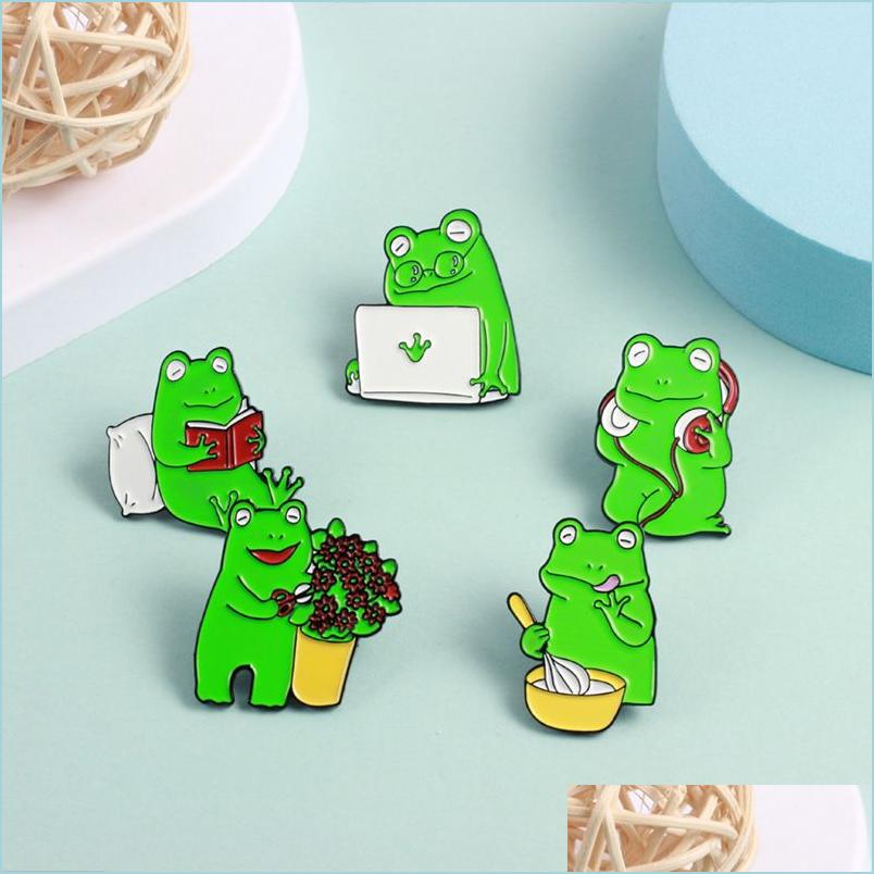 Pins Brooches Clothes Accessories Enamel Brooch Pin Frog Grow Flowers Read Books Lovely Frogs Daily Life Cartoon Badge Funn Dhgarden Dhno6
Pins Brooches Clothes Accessories Enamel Brooch Pin Frog Grow Flowers Read Books Lovely Frogs Daily Life Cartoon Badge Funn Dhgarden Dhno6