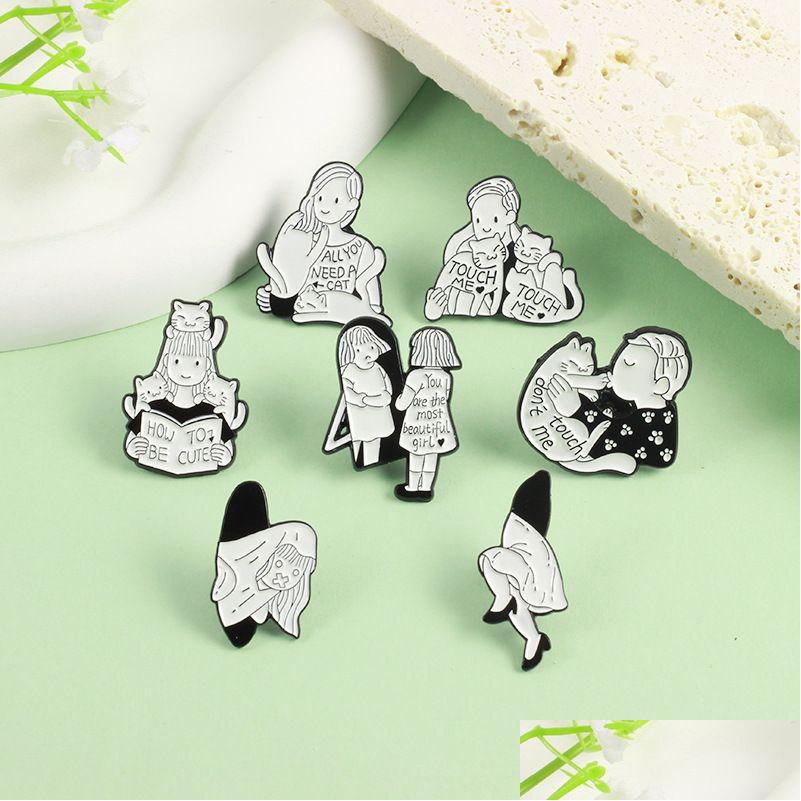 Pins Brooches Cute Cartoon Humans And Cats Together Brooch Set 7Pcs Alloy Drip Oil Letter Animal Badge Read Book Game Enamel Pins S Dhpgn
Pins Brooches Cute Cartoon Humans And Cats Together Brooch Set 7Pcs Alloy Drip Oil Letter Animal Badge Read Book Game Enamel Pins S Dhpgn