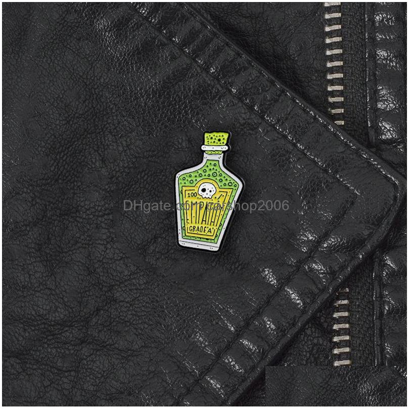Pins Brooches Cartoon Fashion Glass Bottle Brooch For Girls Enamel Pin Wholesale Green Bubbling Liquid Personality Metal Badge Jewe Dhovr
Pins Brooches Cartoon Fashion Glass Bottle Brooch For Girls Enamel Pin Wholesale Green Bubbling Liquid Personality Metal Badge Jewe Dhovr