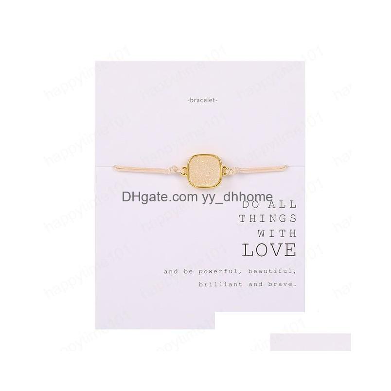 Charm Bracelets Handmade Wax Rope Braided Bracelet Gold Color Resin Charm Accessories For Women Accesorios Mujer String Jewelry Fash Dhqpg
Charm Bracelets Handmade Wax Rope Braided Bracelet Gold Color Resin Charm Accessories For Women Accesorios Mujer String Jewelry Fash Dhqpg