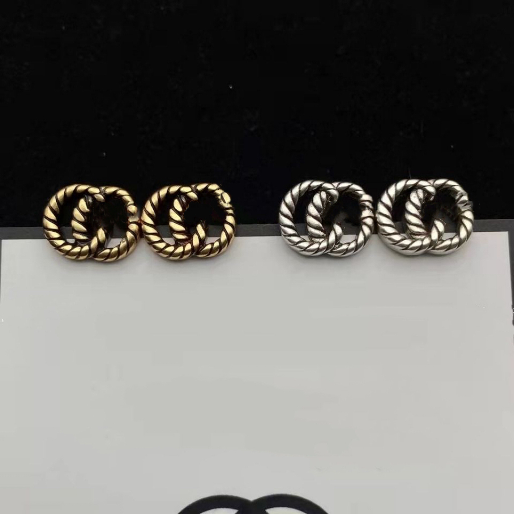 Women Gold Stud Earring Designer Jewelry Hoops Silver Earrings for Mens Ear Duble Letter Studs Luxury Hoops Fashion Love gift G with Box