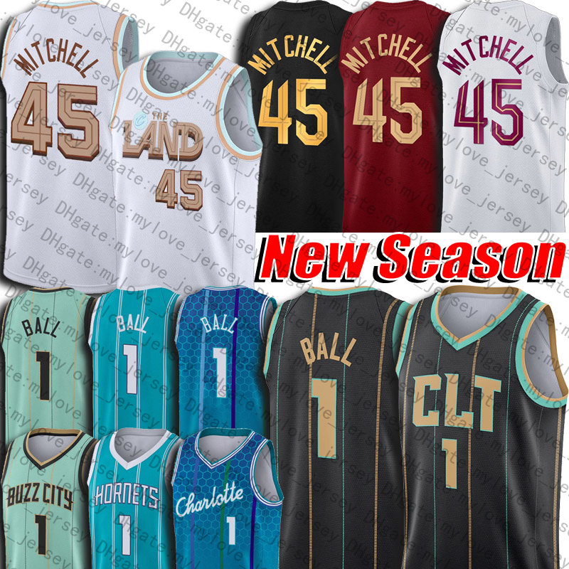 LaMelo Ball Donovan Mitchell Basketball Jersey 1 45 4 20 Evan Mobley Gordon Hayward Jerseys 2023 City