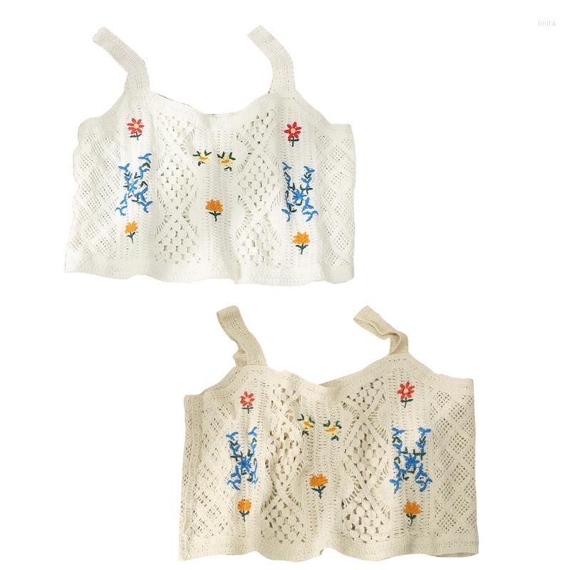 Women's Tanks Women Vintage Crochet Sleeveless Camisole Colorful Little Floral Embroidery Crop Tank Top Hollow Out Knit Diamond Mesh Loose, White
Women's Tanks Women Vintage Crochet Sleeveless Camisole Colorful Little Floral Embroidery Crop Tank Top Hollow Out Knit Diamond Mesh Loose, White